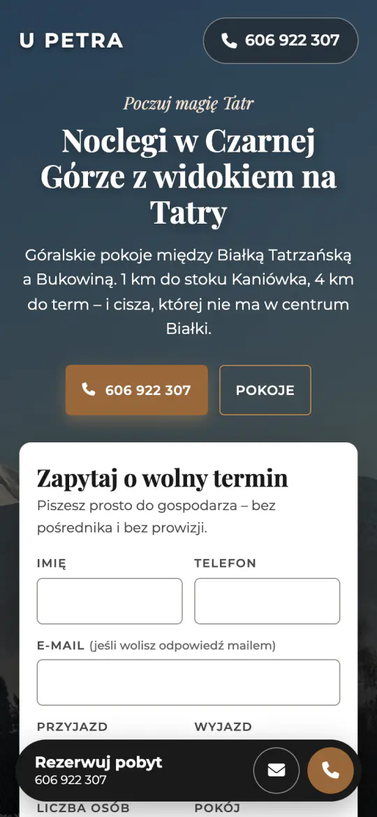 Pokoje u Petra na telefonie