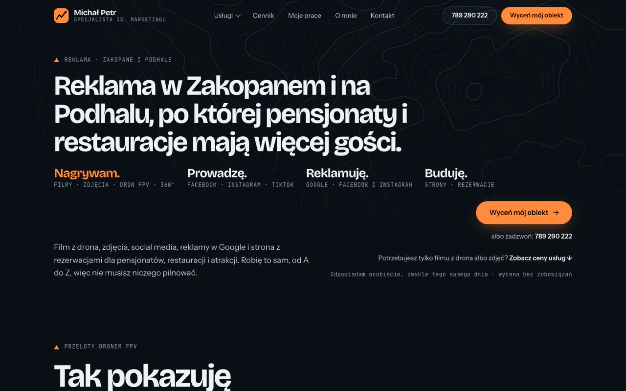 ReklamaZakopane.pl: strona firmowa usługowa